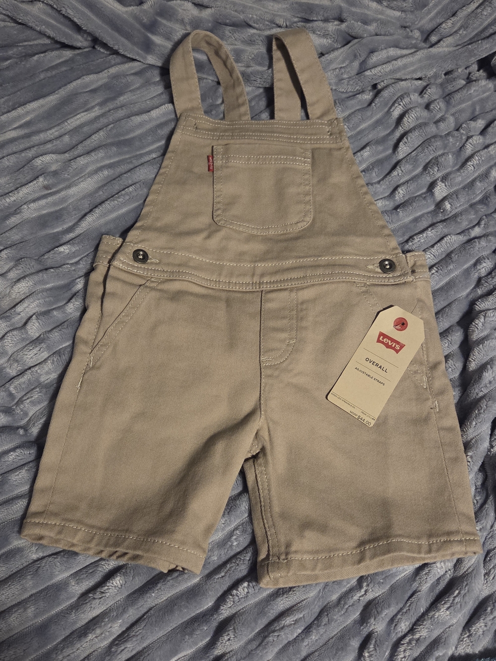 Levi's Boys Tan Short Overalls - Classic Utility Style